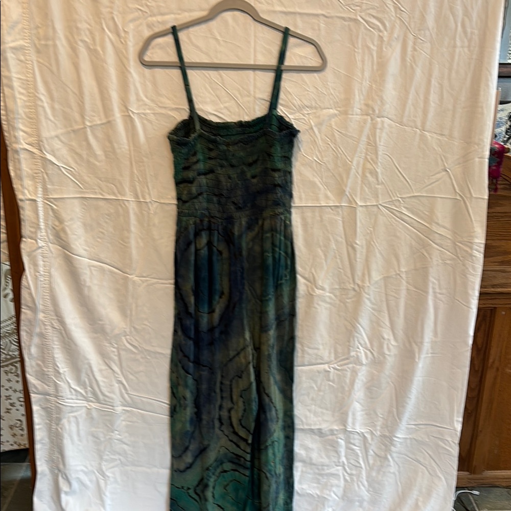 Green Tie-Dye Jumpsuit - Picture 4 of 6